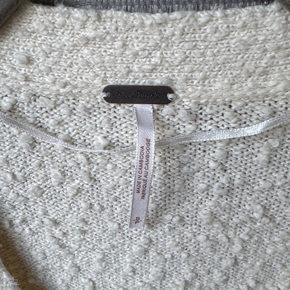 Free People Cream Textured Cardigan - Picture 2 of 4